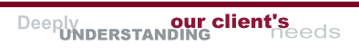 Deeply understanding our client's needs